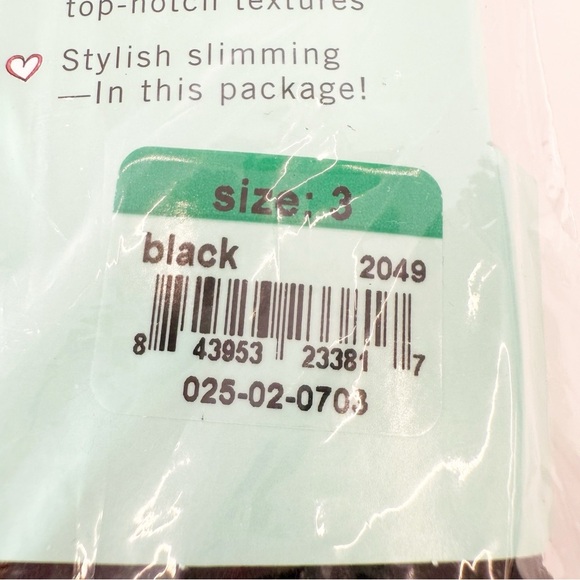 NWT Spanx Love Your Assets Black Shaping Tights in Textured Wishbone, Size 3 (L) - Picture 4 of 6